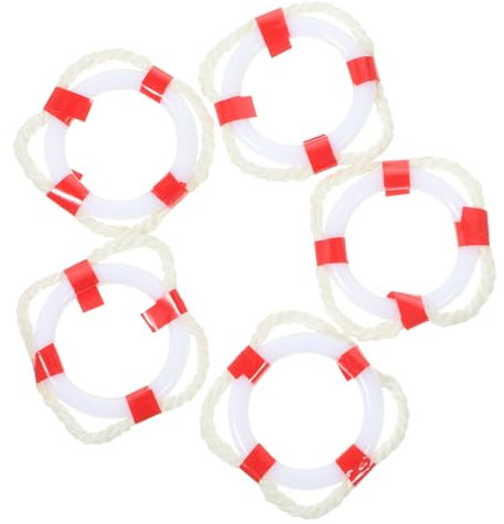 LALADEFIEE 3sets Rot Weiß Kunst Miniatur Nautischen 5 Stücke * 3