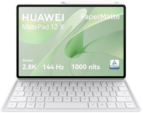 HUAWEI MatePad 12 X PaperMatte Edition WIFI Tablet, con display PaperMatte da 12 pollici, Risoluzione 2,8K, Frequenza di aggiornamento 144 Hz,1000 nits,12GB+256GB,3 in 1 con tastiera + M-Pencil, Verde