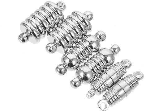 Tofficu 6st Schmuckgliederschnalle Kaleidoskop Vorgeben Papierlampenscharniere Ringschale Buchstabenperlen Kit-modell Ringspielzeug Rotes Geschirr Halsketten Sanduhr Reize Eisen Silver