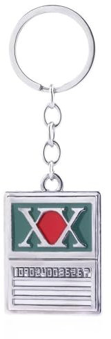 SUJEBRAN 2 Hunterxhunter Logo Schlüsselanhänger Halskette Anime Logo Anhänger Kollektion Hunterxhunter Mode Tasche Charms (2)
