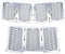 Griglia Anteriore Auto Griglia Radiatore 3 Pezzi Per Jeep Per Grand Per Cherokee 2014-2016 Inserti Griglia Anteriore Trim Mesh Nero Opaco Argento Inserto A Nido D'ape Kit Inserto Griglia Rete(D'argent