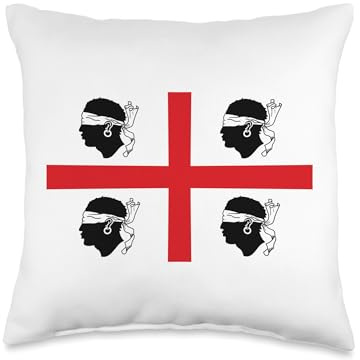 Sardinia Flag Italy Four Moors Sardegna Throw Pillow