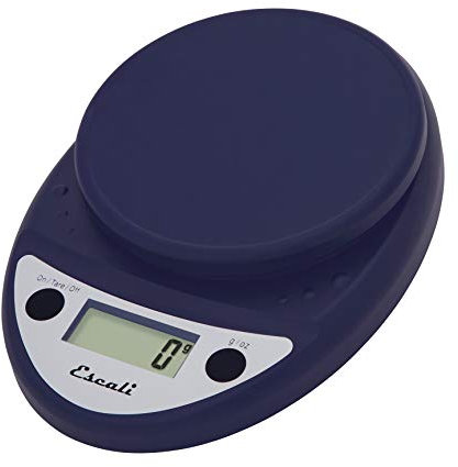 Escali P115NB Balance de Cuisine Primo, Balance Numérique pour Cuisiner, Accessoires Cuisine, Ideal pour Dosages, 5 kg (11 LB), Bleu, 22 x 15 x 4 cm