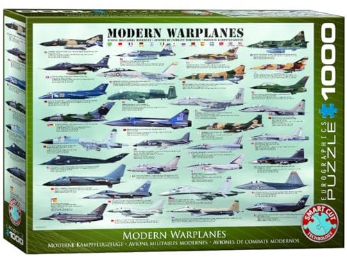 Eurographics 1000 Teile - Moderne Kampfflugzeuge mehrfarbig, 48x68cm