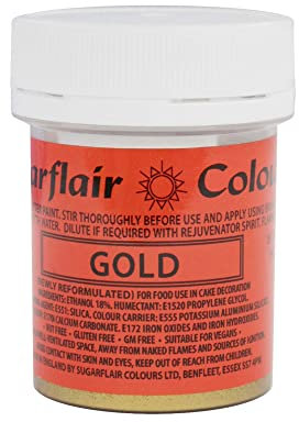 Sugarflair Edible Glitter Paint - Gold