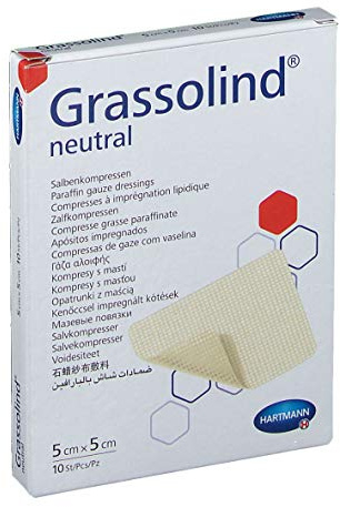 GRASSOLIND Salbenkompressen 5x5 cm steril 10 St