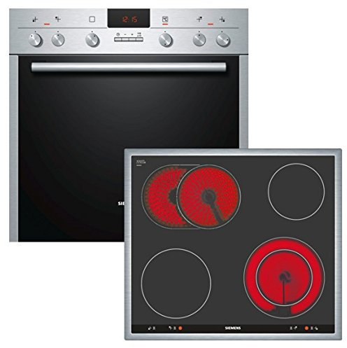 Siemens Set eq271ek1r, cuisson 60 cm, verre céramique, EEK : A