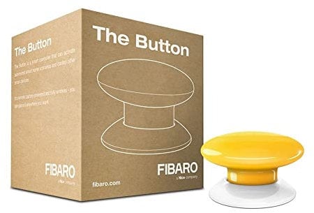 FIBARO FGPB-101-4 Il Tasto, Z-Wave Controller di Scena, 3.6 V, Giallo