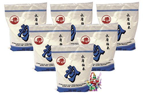 [ 6x 400g ] COCK Reismehl / Reis Mehl / White Rice Flour + ein kleines Glückspüppchen - Holzpüppchen