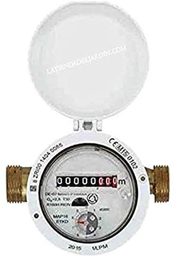 Zähler Wasser 15 mm Inkjet-einzige für Warmwasser 90°C Öko Mid Europäischen ermöglicht die Verwendung mit Trinkwasser. Zähler messingfarben mit Eingang und Ausgang 3/4
