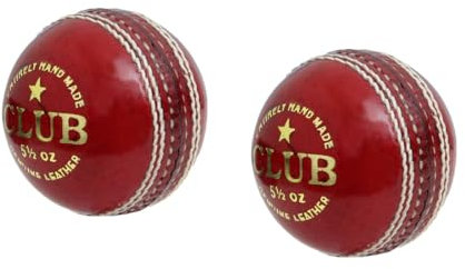 CW Club Red Cricket-Übungsball, Handstich, 2 Stück, 2 Stück
