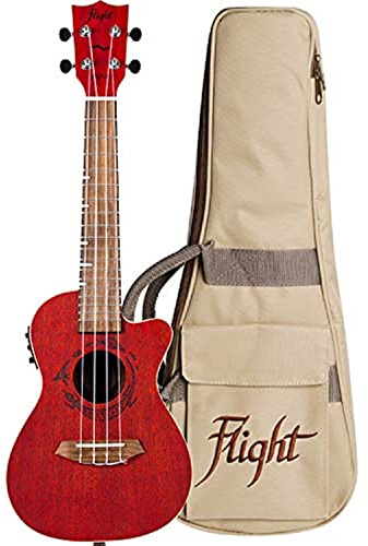 DUC380 Electro Concert Ukulele - Coral