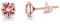 Punto Luce Orecchini Rosa Antico - Orecchini Punto Luce Argento 925 Placcati Oro Rosa - Orecchini con Brillantini Colorati - Orecchini Punti Luce - Orecchini Donna Oro Rosa - Orecchini a Lobo Oro