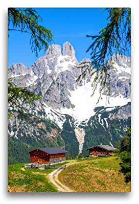 Premium Textil-Leinwand 30 x 45 cm Hoch-Format Auf der Sulzenalm | Wandbild, HD-Bild auf Keilrahmen, Fertigbild auf hochwertigem Vlies, Leinwanddruck von Christa Kramer