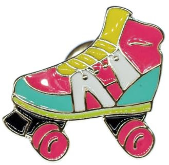 Miniblings Rollschuh Pin Brosche Rollerskates Rollschuhe Retro Disco Roller Inlineskates - - Handmade Modeschmuck I Anstecknadel Button Pins
