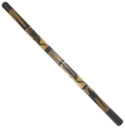 Coco Papaya Didgeridoo aus Bambus, geschnitzt, Geckos-Motiv, 120 cm