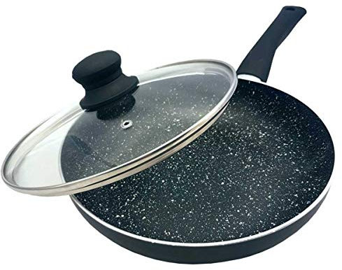 Marmorbeschichtete Pfanne mit Deckel (28 cm)