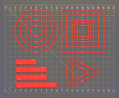 Bereich des Effekts Zauberschablonen Set von 15 (inklusive Würfel, Kegel, Kreis und Linie) Acryl AOE Damage Marker Tabtop RPG Gaming Zubehör für Dungeons and Dragons, Pathfinder, D&D