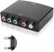Convertisseur Audio YPbPr + L/R Adaptateur Audio Vvideo Composant RVB, Convertisseur YPbPr vers HDMI Câble Adaptateur RVB Portable Transformateur ABS 100 240V.(EU Pluy)