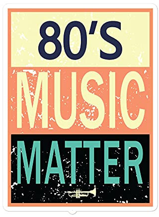 Aufkleber Vinyl 80er Jahre Musik Matters Party Liebhaber Retro Stil Blasenfreie Aufkleber