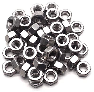 TERF M3 Hex Hexagon Nut M3 (3mm) Steel Hex Full Nuts - Pack of 200, Silver
