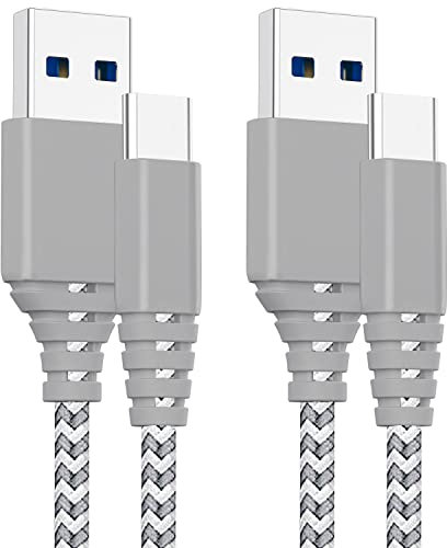 Cable Usb C Carga Rapida,Cable Cargador Tipo C 1M+2M para Samsung A52 A52S A53 A72 A14 A54 5G/A51 A71 A32 A12 A13 A02S A03S A41 A31 A21S A20E,Galaxy S20 S21 S22 Plus FE,Nylon Trenzado,USB A TO USB C