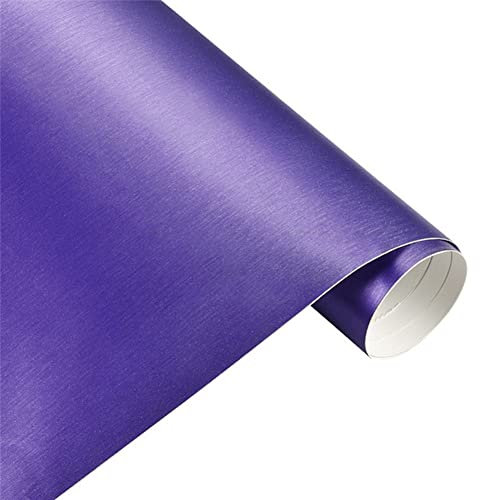 Asudaro DIY Auto Folie Vinyl, 100cmx30cm Auto Folie Flexibel Car Wrapping Klebefolie Auto Gebürsteter Eisfilm PVC Autofolie Sticker Lackschutzfolie Autoaufkleber für Auto Motorrad Fahrrad,Violett