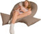 Traumreiter orthopädisches Kopfkissen Seitenschläfer Kissen Visco XXL I Ergonomie zertifiziertes & multifunktionales Schlafkissen Nackenkissen Keilkissen Nackenstützkissen (+ Bezug Hellbraun)