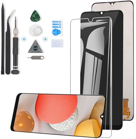 RongZy LCD Display für Samsung Galaxy A12 SM-A127F A127M Touchscreen und LCD Bildschirmersatz mit Reparatur Werkzeuge Kit(Schwarz)