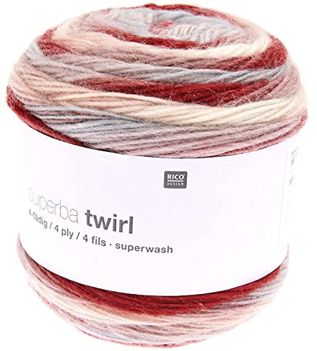 Rico Design Superba Twirl | Sockenwolle 4fädig mit Farbverlauf | Sockengarn zum Stricken für zwei unterschiedliche Socken | 100g (07)