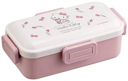 SKATER PFLB6AG-A Hello Kitty Line Design Lunch Box, 530 ml, Fluffy and Domed Lid, Women's, Made in Japan