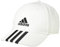 adidas Unisex 3-Stripes Cotton Twill Baseball Cap, White/Black, M