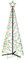 vidaXL LED Weihnachtsbaum Kegelform Tannenbaum Lichterbaum Weihnachtsdeko Stern Beleuchtung Außen Beleuchtet Lichterkette Mehrfarbig 200 LEDs 70x180cm
