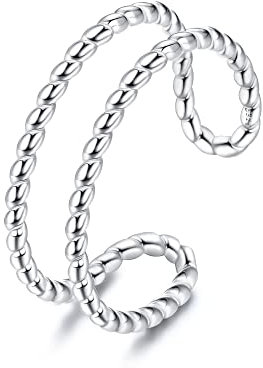 Krfy 925 Silber Zehenringe für Damen Verstellbare Wickel Offener Manschettenring Türkisfarbene Keltische Knoten Vintage Band Zehenring für Männer Damen Mädchen