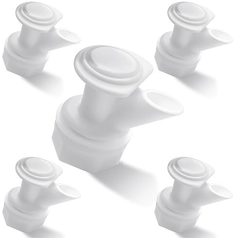 LERGNA Druckknopf-Zapfen-Set, Ersatz, kompatibel mit Iglu-Kühlern 2, 3, 5 und 10 Gallonen, Ersatzauslauf für Iglu-Wasserkanne, Getränkekühler-Ventil mit Dichtungen und Mutter, 20 Stück, PP, weiß