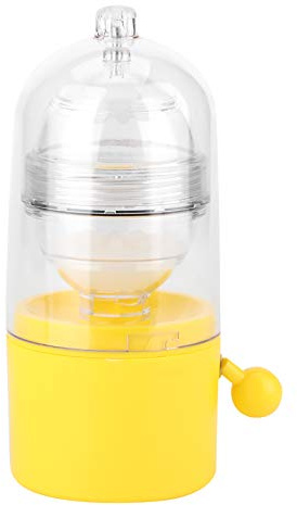 Manueller Eierschüttler, Tragbarer Eierschleuder-Scrambler in der Schale für Gekochte Goldene Eier, Silikon-Shaker, Schneebesen, Eigelb-Mixer mit Kordelzug, Eierhomogenisator für das Kochen in der Küc