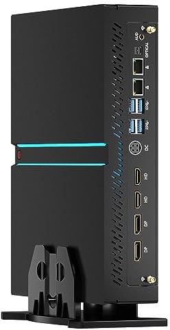 Mavsloly AI Mini PC, Core i7-13700F Upto 5.2GHz with GeForce RTX4060Ti Desktop Computer, 64G DDR5 RAM 2T PCIE4.0 SSD, WiFi 6E, 2* HDMI, 2* DP, Four Display, Fit Video Editing, Windows 11 Pro