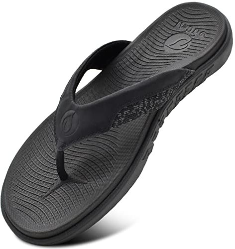 ONCAI Mens Flip Flops,Comfort Orthotic Beach Sport Athletic