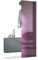 Vladon Garderobe Carlton Set 2, Made in Germany, Wandgarderobe aus Deko-Paneel & hängender Schubladen-Kommode, Anthrazit matt/Brombeer Hochglanz (105 x 193 x 35 cm)