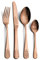 24 Piece Vintage Cutlery Set Stainless Steel Cutlery Silverware Set Antique Titanium Plated Knives,Forks,Spoons Cutlery Set(24pcs Copper)