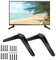 GDWD TV Pedestal Feet,TV Stand Mount Legs, Universal Table Top TV Stand Base Pedestal Feet, Black TV Screen Stand Replacement Legs with Screws for Most TV 32-55 Inch LCD LED Plasma Flat Screen