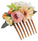 Whakano Peigne à cheveux en fleurs artificielles, bijou de tête, accessoire de cheveux pour filles et femmes, accessoires pour cheveux, mariage, bal de fin d'année, fête, rose jaune