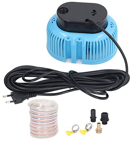 flexman 75 W 1/2 Zoll Poolabdeckungspumpe, 10,5 Fuß Hub, Tauchbare Poolabdeckungs Ablaufpumpe mit 5 M Wasserschlauch und 7,5 M Netzkabel für Pool Whirlpools, Dächer, Wasserbetten