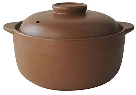 Unglazed Ceramic Casserole with lid Handmade Clay Pot Earthen Pot Onion Soup Pots Soup Pot for Slow Cooking A 1.69quart