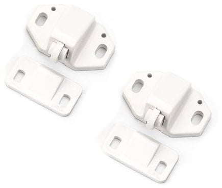Plastic Door Catch Latches, 2 Pcs Door Retainer Catches Strong Hold Accessories for Cabinet Caravan Cupboard Motorhomes Boat (B)