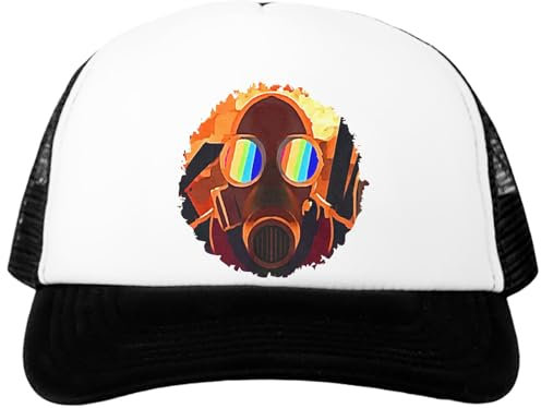 Oldrytee Tf2 Pyro Kinder-Baseballkappe, Weiß, Verstellbar, Unisex