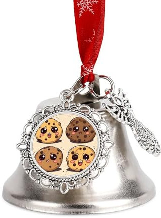 Weihnachtsglocken zum Aufhängen, Jingling-Glocke, Metall, Weihnachtsschmuck, Schokoladen-Chips, Kekse, Glocke, Schlitten, Weihnachtsbaum, hängende Ornament, Anhänger, dekorative Kuhglocken für