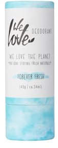 WE LOVE THE PLANET - Natürlicher Deo-Stick Forever Fresh, 40g – Aluminiumfrei – Anti-Achselgeruch, langanhaltender Schutz – Plastikfrei – Ohne Tierversuche – Unisex – 1 Deo reicht ca. 2-3 Monate!