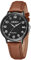 CIVO Uhr Damen Lederarmband Armbanduhr: Analog Quarz Damen Uhren - Braun Schwarz Damenuhr mit Großen Ziffern