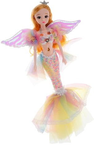 GETAJGHSD Mermaid Doll Mit Abnehmbaren Gelenken Kawaii Meerjungfrau Spielzeug Für Junge Mädchen Kreative Rollenspiele Für Mädchen Detailreiche Puppenkleidung Und Zubehör